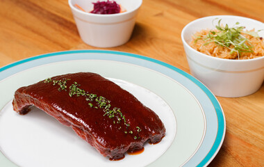 Costilla de cerdo en salsa BBQ 