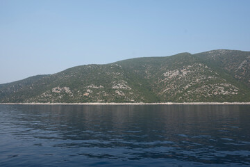 Obraz premium Panoramic view of coastline of Lefkada, Ionian Islands, Greece