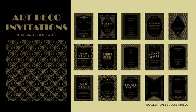 Art Deco Invitation Templates