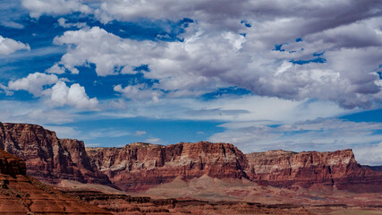 Outstanding beauty of a Vermilion Cliffs mesa viewed from Highway 89a in Arizona