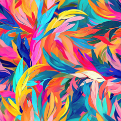 Fototapeta na wymiar Colorful abstract floral seamless pattern.