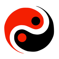 The yin yang vector, identical to China, can be edited again