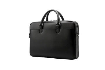 Elegant Black Waterproof Laptop Bag on transparent background