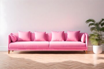 sofa in a room generated by AI technology
