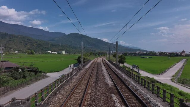 Kecheng Iron Bridge In Yuli, Taiwan, Aerial View