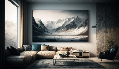 Choose a focal point for the photo interiors design Ai generated art