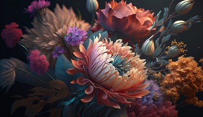 Fototapeta na wymiar Choose flowers for blooms over as much of the year Ai generated art