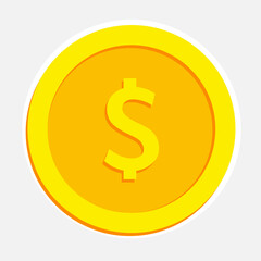 Money coin image illustration. Vector design.