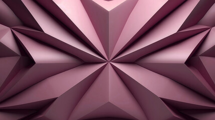 Closup of geometric triangle purple pink 3d character wall, modern smooth design, background pattern