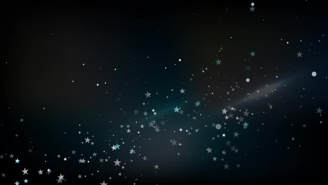 Glowing blue and grey stars and particles abstract background. Seamless looping luminous motion design. Video animation Ultra HD 4K 3840x2160