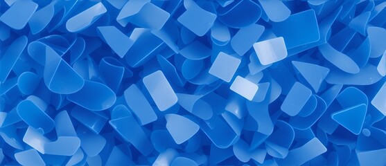 Bunch of broken blue plastic pieces detailed texture background from Generative AI