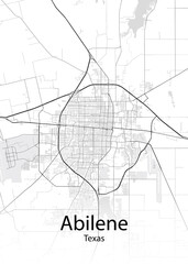 Abilene Texas Minimalist Map