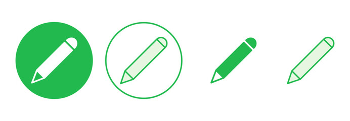 Pencil icon set. pen symbol. edit icon vector