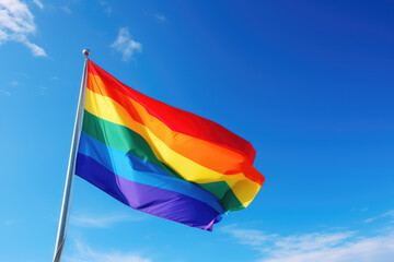 LGBTQ+ Pride Symbol: Flag in the Wind