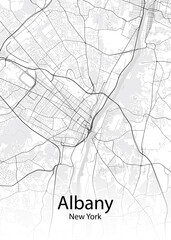 Albany New York minimalist map