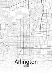 Arlington Texas minimalist map