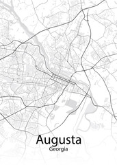 Augusta Georgia minimalist map