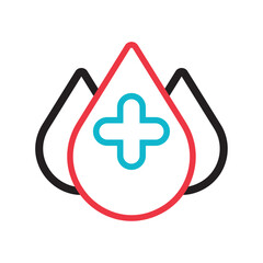 Obraz premium Isolated blood drop medical icon Vector