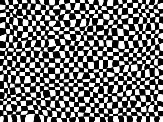 Abstract geometric monochrome digital hand drawing. Black and white background.