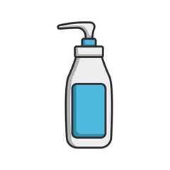 Fototapeta premium shampoo plastic bottle product icon vector illustration design graphic flat style
