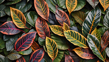 croton leaves background 
