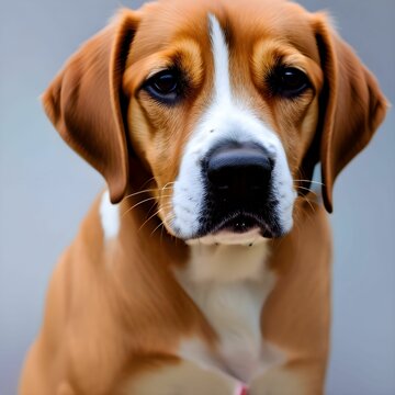 AI generated illustration of a Hygen Hound looking into the camera