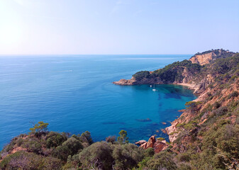 View of the sea. Cala Futadera. Costa Brava. Spain