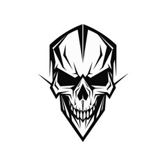 Obraz premium Minimalist abstract skull with ornament.