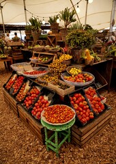 Tomatoes At the Oranjezicht Food Market in Cape Town South Africa.