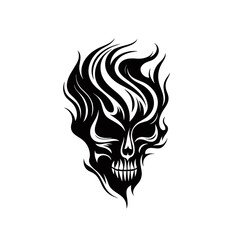 Minimalist abstract skull with ornament.