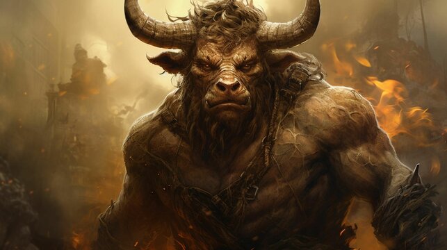 a bull with horns is shown in this image taken from the game