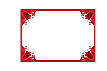 Abstract Ornament Border Design With Transparent Background