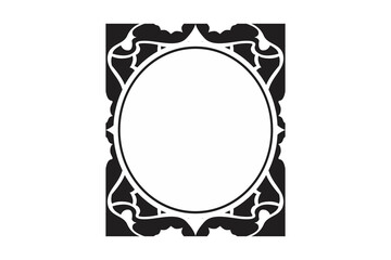 Abstract Ornament Border Design With Transparent Background