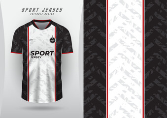 background for sports jersey football jersey running Patterned racing jersey, white center stripe and black background