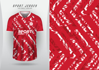 background for sports jersey football jersey running racing jersey, red and white grunge pattern.