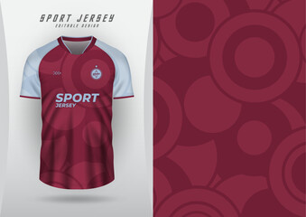 background for sports jersey football jersey running racing jersey, red circular pattern and blue sleeves.