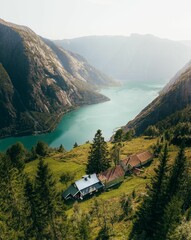 Kjesen village in Norway