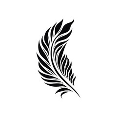 Obraz premium Minimalist abstract leaf with ornament.