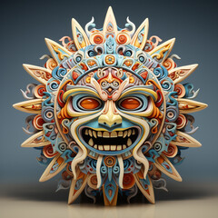 Fototapeta premium 3d cartoon sun god