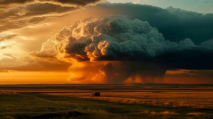 Storm chasers - AI generated Big Storm with Tornado's Spawning.