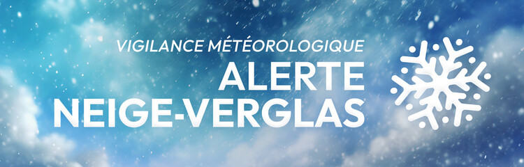 Alerte Neige Verglas - Bannière Vigilance Météo