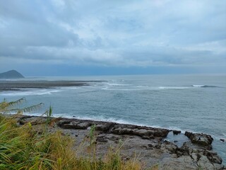 台風で荒れた九州の海