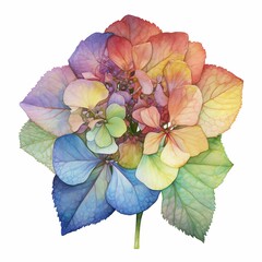 AI generated illustration of a beautiful flower on a plain background