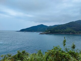 台風で荒れた九州の海