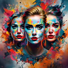 Obraz premium portrait of a person with painted face