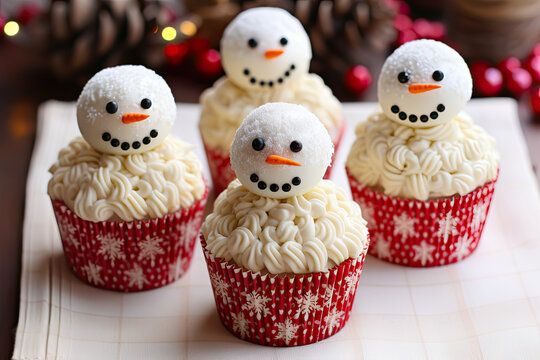 Snowman Cupcakes christmas sweet recipes