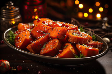 Sorghum Glazed Sweet Potatoes christmas and new year