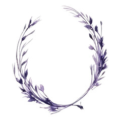 watercolor flowers wildflower border isolated on transparent background