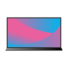 シンプルなイラスト_スクリーンセーバー中の大型テレビ,モニタ,液晶