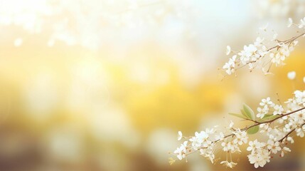 Fototapeta premium AI generated illustration of a blossoming tree with white flowers